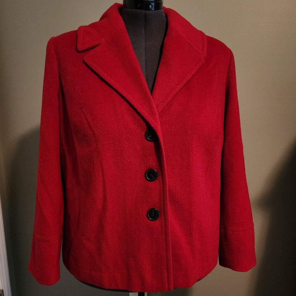 Coldwater Creek 20-22 Red Wool Blazer